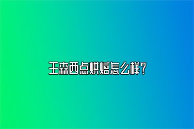 王森西点烘焙怎么样？