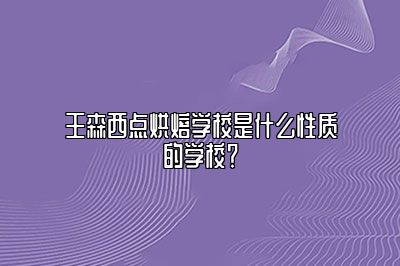 王森西点烘焙学校是什么性质的学校？