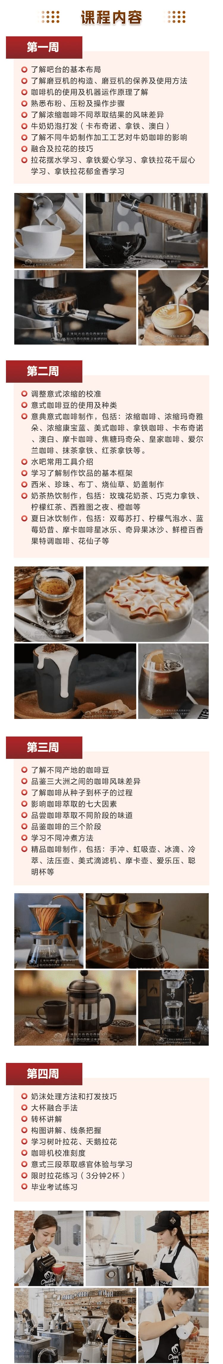 上海咖啡饮品专业课程