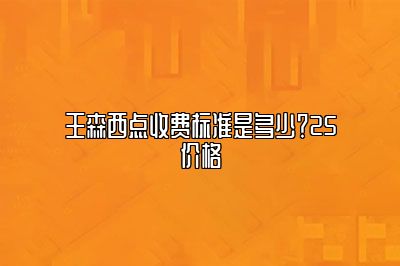 王森西点收费标准是多少？25价格